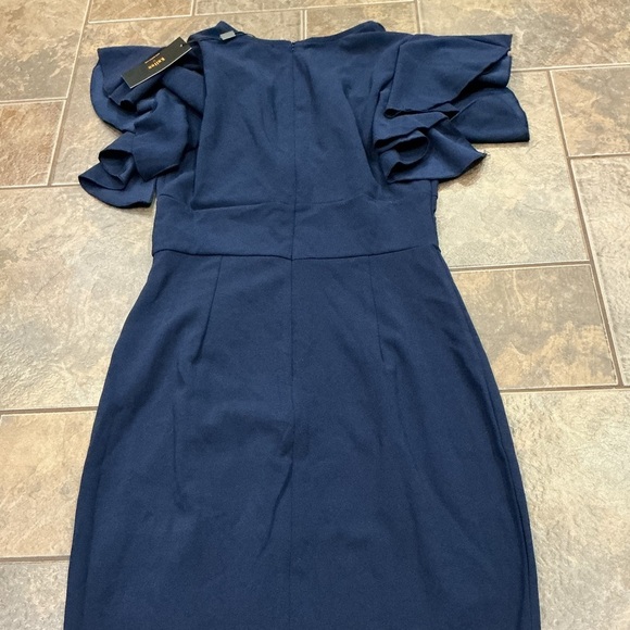 😳BUY 1,GET 2 FREE😳 Elegant Navy Blue Dress - Picture 4 of 4